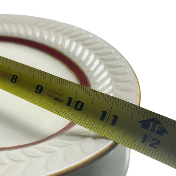 Shenango China Oval Dish Carlton Pattern Oval Plate Small Platter C-42 maroon - Picture 2 of 4